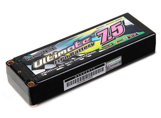 Turnigy nano-tech Ultimate 7500mah 2S2P 90C Hardcase Lipo Pack (ROAR & BRCA Approved)