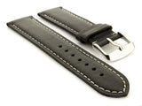 Genuine Leather Watch Strap Band TWISTER Mens Stainless Steel Buckle