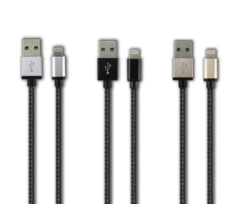 CABLE USB LIGHTNING NYLON TRESSE IPHONE 5 6 IPAD CHARGEUR CHARGE
