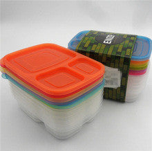 6 Pack Eco Friendly 3-Compartment Bento Lunch Box Containers