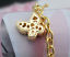 18K Gold Filled Women's Crystal Butterfly Pendant Solid Charm Bracelet 8'' RG9