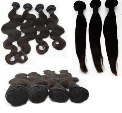Peruvian Virgin Remy Human Hair Extensions Wefts 6A Unprocessed Real Human Hair