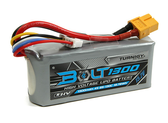 Turnigy Bolt 1300mAh 4S 15.2V 65~130C High Voltage Lipoly Pack (LiHV)