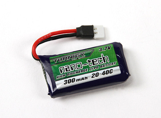 Turnigy nano-tech 300mAh 1S 20~40C Lipo Pack (Losi Mini Compatible)