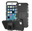 Hard Black Rugged Dual Layer Tuff Kickstand Case Cover for iPhone