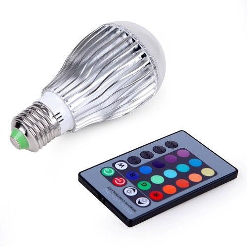 9W E27 Color LED RGB Magic Light Bulb With Wireless Remote