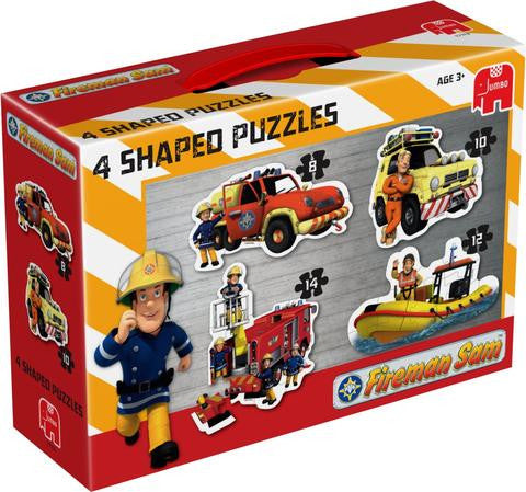 Jumbo Fireman Sam 4 in 1 Shaped Puzzles