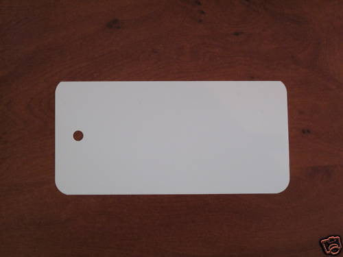 White Plastic UnStrung Tag Labels Luggage (Pack of 100)