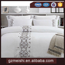 Luxury 5 star hotel embroider bed linen from China manufactor