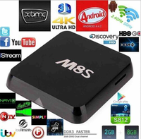 Newest and hot Internet tv box M8s with Antenna Android 4.4 Quad Core RK3188T TV BOX 2g 16g Built-in Bluetooth M8S tv box
