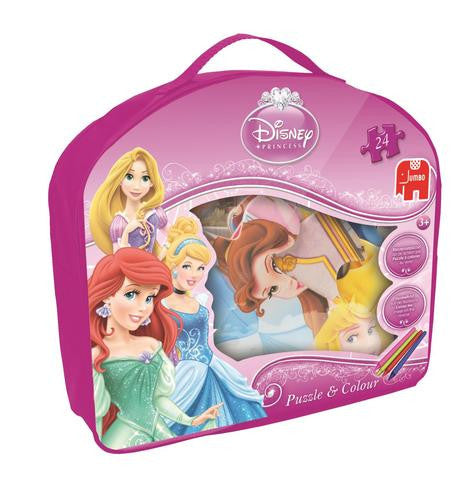 Jumbo Disney Princess 24 pcs Giant Puzzle & Colour