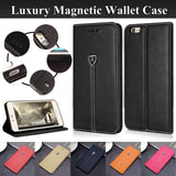 Luxury PU Leather Magnetic Flip Stand Wallet Cover Case For Various Mobile Phone