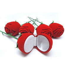 customized plastic fabric red rose flower with jewellery box
