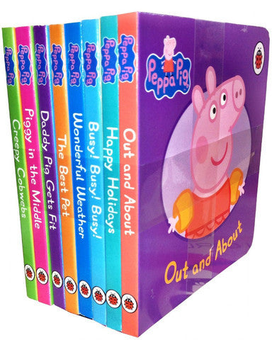 Ladybird Peppa Pig Children's Picture Flat 8 Board Books Collection The Best Pet