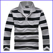 high quality flat knit stripe t-shirt with wholesale price color combination polo shirt