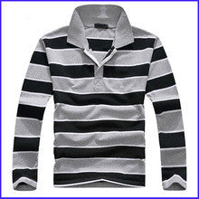 high quality flat knit stripe t-shirt with wholesale price color combination polo shirt