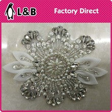 high quality hand made wedding dress rhinestone appliques