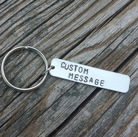 Personalized Keychain - Metal Keychain Custom Keychain Aluminum Keychain