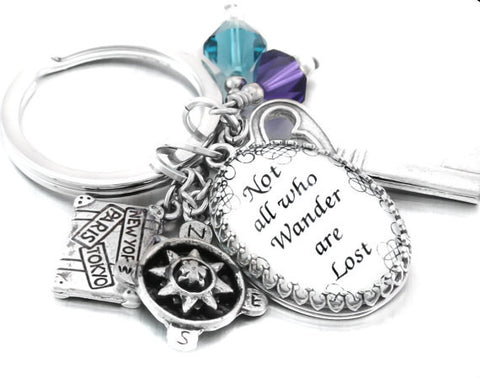 Keychain, Quote Keychain, Key Chain Jewelry, Crystal Keyring, Verse Key Chain, Keyring, Key Holder