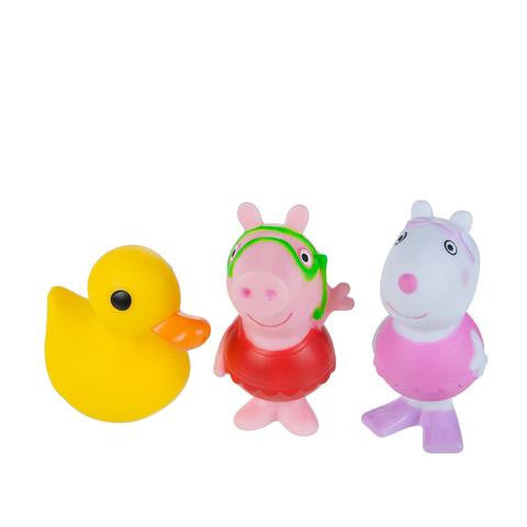 JazWares Peppa Pig Bath Squirtee 3 Pack - Peppa, Suzy and Quack