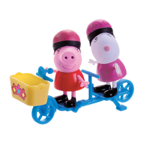 Jazwares Peppa Pig 3-inch Figure 2-Pack - Suzy Sheep Bicycle