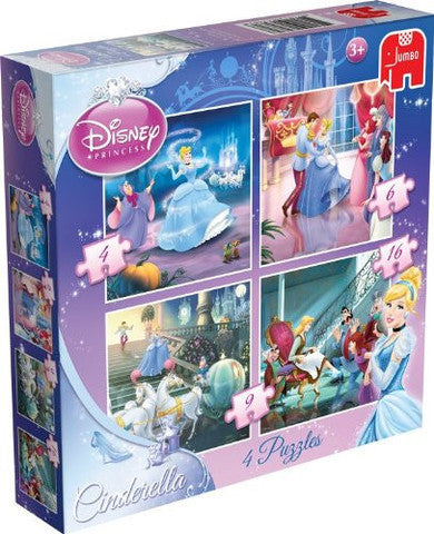 Jumbo Disney Princess Cinderella 4 in 1 Puzzle