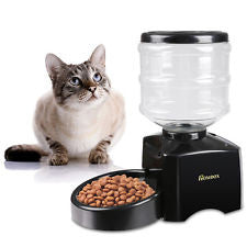 Homdox Large Automatic Pet Feeder Portion Control Dog Cat Capacity 5.5L Dry Food