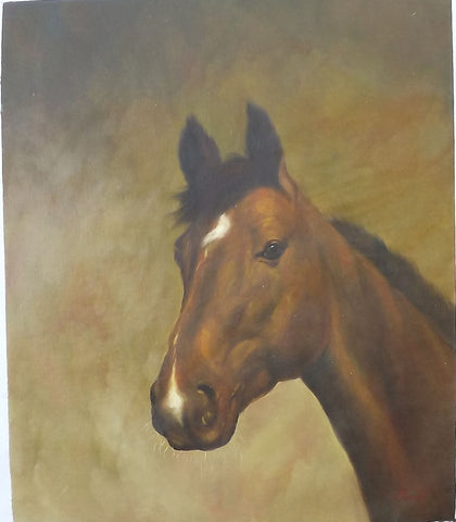 BEAUTIFUL HORSE PORTRAIT 20 x 24 HQ Oil Painting on Canvas