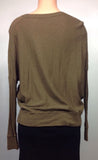VINCE Olive Green 100% Cotton Long Sleeve Oversized Hi-lo Sweater Knit Top