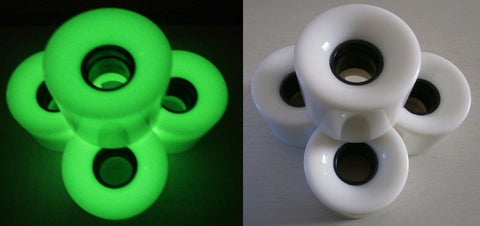 4Pcs Glow In The Dark Skateboard Wheels Fit Penny Banana 60mm White