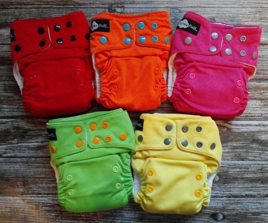 5 funky fluff 2.0 bamboo ai2 cloth diapers