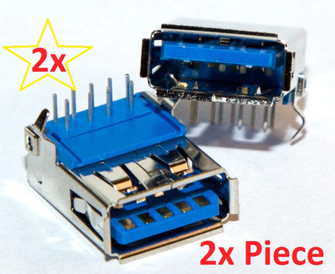 USB 3.0 3 USB Jack connector Port Socket Buchse einbaubuchse PC Laptop 2x Stück