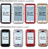 Shockproof Aluminum Glass Metal Case Cover for iPhone 5s 6 & 6 Plus
