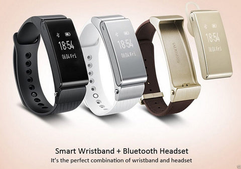 Bluetooth Watch Wristband Wireless Headset Earphone Water Resist Genuine leather