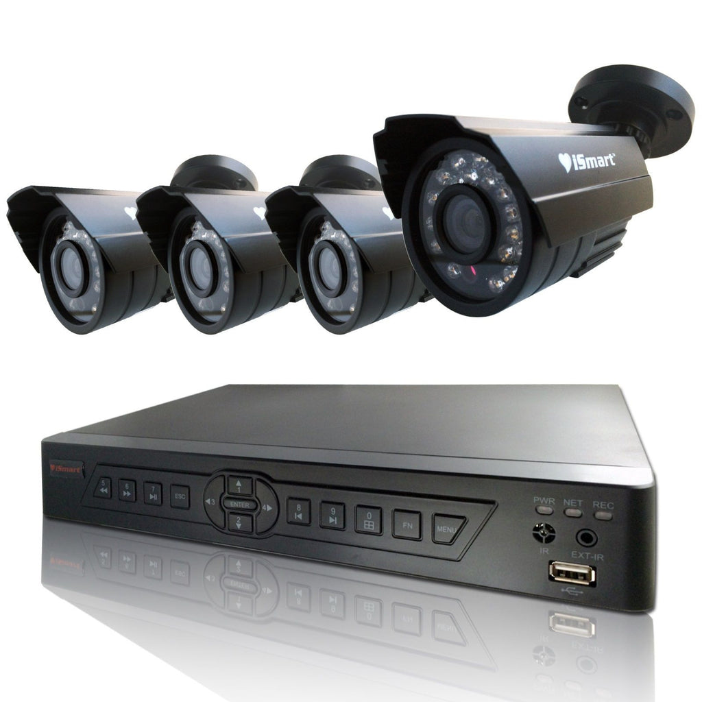 iSmart 4CH HDMI DVR Kit Home Video Security 700TVL Outdoor Bullet Camera System
