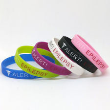 epilepsy seizure rescue epileptic medical alert silicone wrist band bracelet