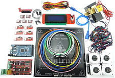 3D Printer Kit RAMPS 1.4, MK3 Heatbed, LCD2004, Motor, MK8 Extruder for Prusa i3
