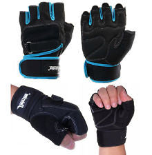 Men Weight lifting Gym Sport Fitness Gloves Wrist Wrap Dumbbell Workout Exercise