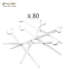 80 x Plastic Hair Roller Pins White THIN, Pins For Hair Rollers