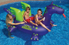 Swimline 90625 Swimming Pool Kids Giant Rideable Sea Dragon Inflatable Float Toy