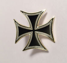 MALTESE IRON CROSS LAPEL PIN vintage german 1960's biker hot rod kustom culture