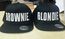 BLONDIE BROWNIE SNAPBACK CAP FLAT PEAK FASHION LADIES