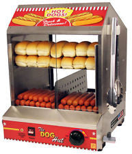 Hotdog Steamer Machine & Bun Warmer THE DOG HUT Commercial Hot Dog Cooker 8020