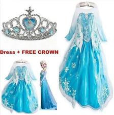Kids Girls Dresses Elsa Frozen dress costume Princess Anna