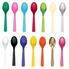 20 Reusable Plastic SPOONS (Amscan) (Birthday/Party/Tableware)