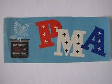 Vintage Label WWII Conserve Rubber for National Defense PMA Homefront