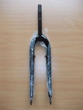 26" Black Steel MTB Cycle Bicycle Forks 1"/22.2 threaded with pivots 8" stem