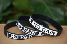 Motivational NO PAIN NO GAIN Silicone Wristbands Bracelet