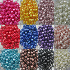 Wholesale Glass Pearl Round Spacer Loose Beads 4mm/6mm/8mm/10mm