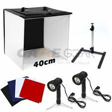 Photo Studio 16" Photography Lighting Tent Kit Backdrop Cube In A Box Mini Stand